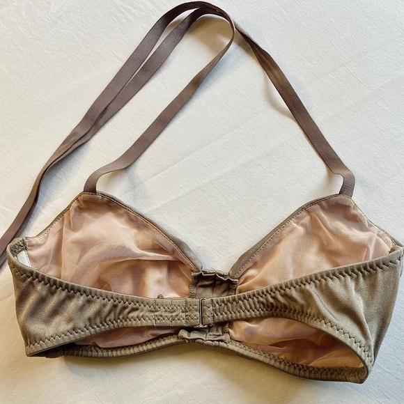 **SALE**  MALIA MILLS  Bikini - 32 D/DD  Bottoms XS-S Shimmery Champagne Silver - Picture 6 of 12